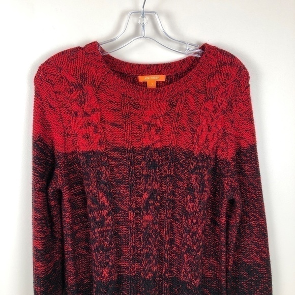Joe Fresh Red and black Holiday cable knit sweater dress ombre - Picture 6 of 8